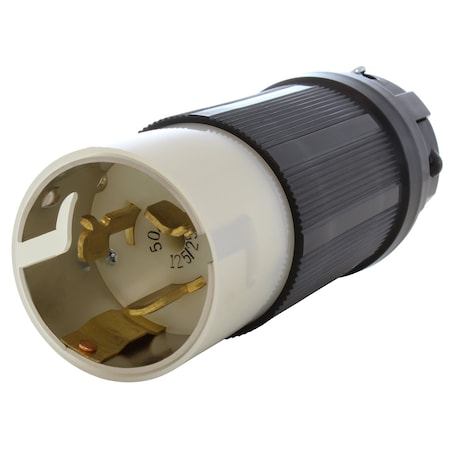 Ac Works Locking Plug, SS2-50P, 50 A, 125/250V AC, Screw Terminals, Black CS6365-RK